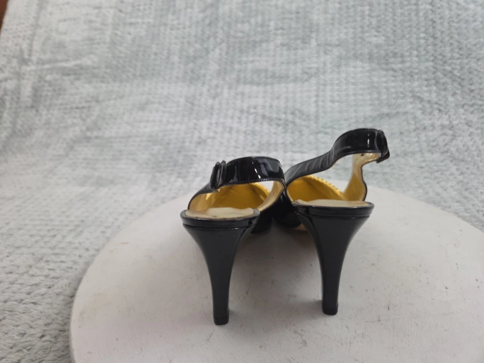 Zapatos de tacón alto Bally Aurora con cordones para mujer talla 6 B charol negro Foto 3 de 4