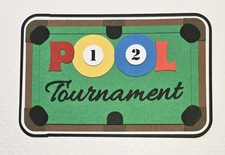 Pool Tournament Title. Scrapbook, Card Making Paper Piecing