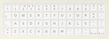 REPLACEMENT PORTUGUESE PT-PT KEYBOARD STICKERS KEY APPLE MACBOOK WHITE 14x14mm