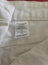 Universal Thread Women's White Denim Chino Shorts 10 High Rise Stretch 5-Pocket