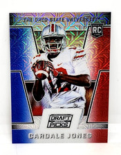 CARDALE JONES ROOKIE /25 ~ 2016 COLLEGE D. PICKS #109 / RED WH BLUE MOSAIC PRIZM