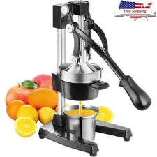 Manual Citrus Juicer Heavy Duty Cast Iron Easy Clean Squeezer Press Fresh Juice