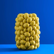 VASO LIMONE GIALLO 19X19X26CM, CASA, DECORAZIONI CASA