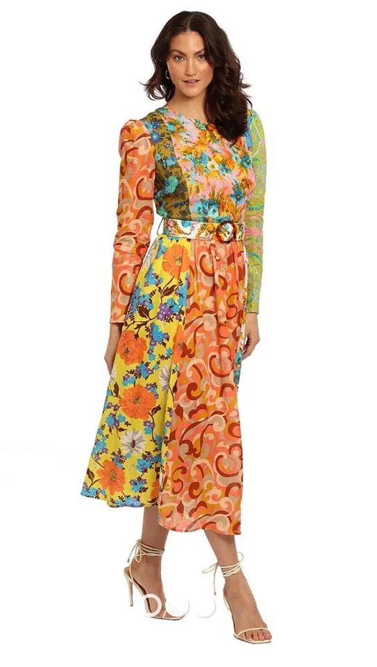 Zimmermann Estelle Dress Size 10 AU-UK / 6 US Spliced Midi Linen 70s Boho Long - Image 2 of 4