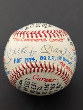 Mickey Mantle HOF New York Yankees Signed OAL Baseball AUTO JSA LOA
