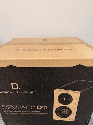 Definitive technology Demand D11 Bookshelf Speakers, Black Gloss, new in box