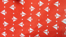 Sail boat themed yardage, cotton material 44" x 3 yards , quilting, crafting