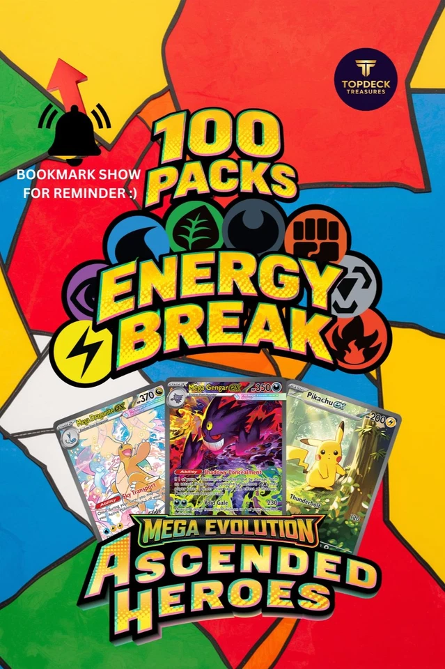 WIN A PSA 10 ZARD - ENERGY BREAKS ALL NIGHT - 100 PACKS