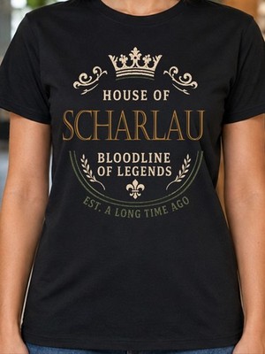 Scharlau Family Name Women's T-Shirt Birthday Gift S-2XL