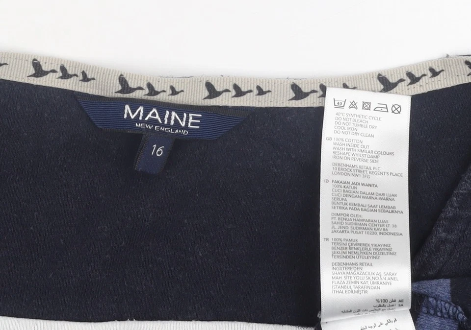 Maine New England Women's Striped Pullover Jumper, Size 16 - Image 3 of 4