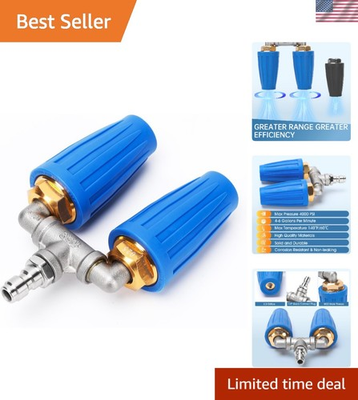 #ad Upgrade Your Pressure Washer with 360° Rotating Dual Turbo Nozzle 4000 PSI $50.95