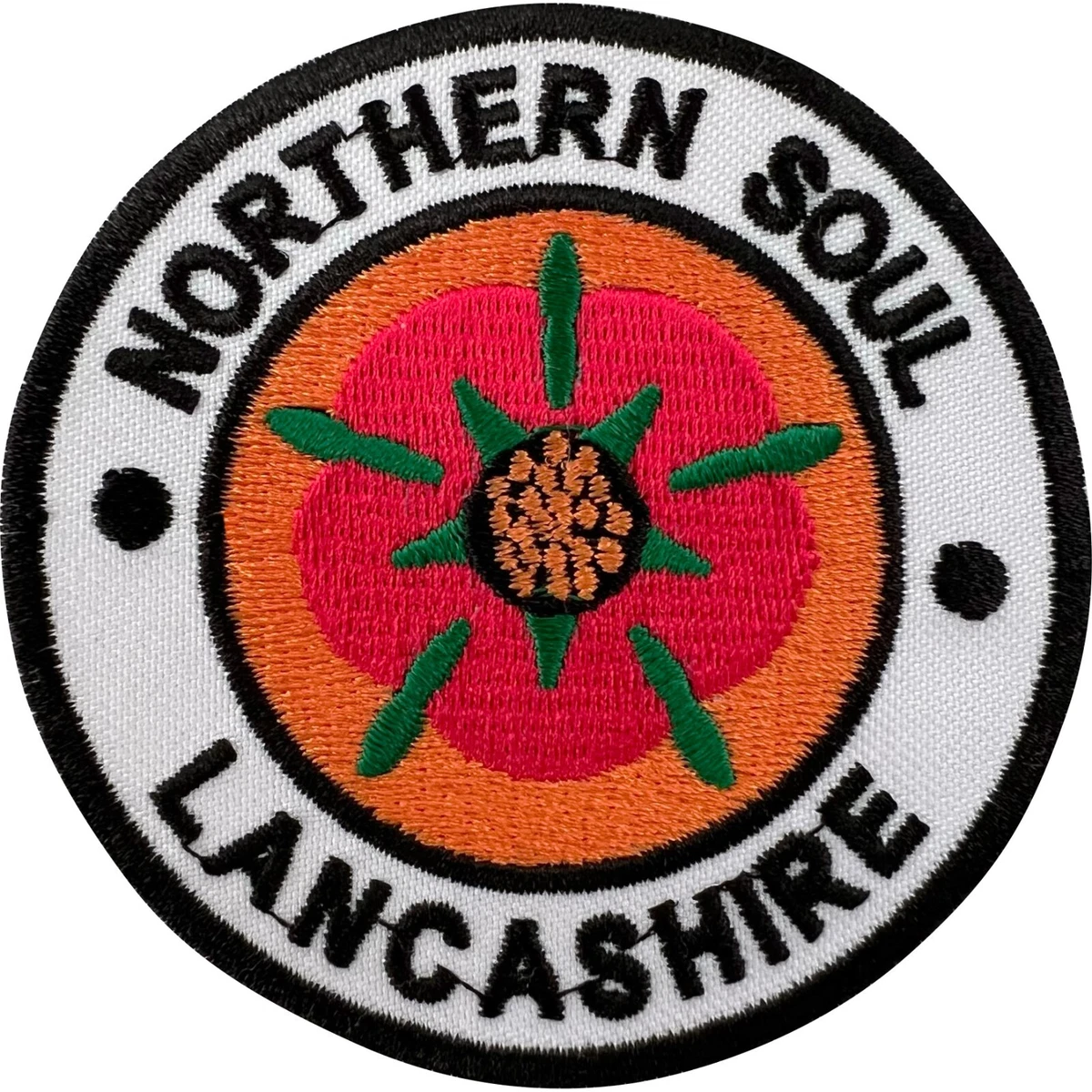 Toppa Ricamata Termoadesiva Northern Soul – Yorkshire, Pugno, Scooter, Ska – Diametro 75mm - 3
