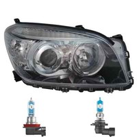 Scheinwerfer Rechts Schwarz H11/HB3 FüR Toyota RAV 4 III _A3_ Inkl. Osram Lampen