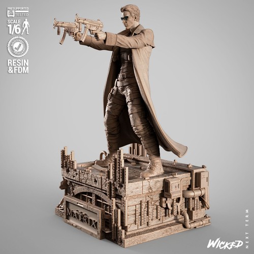 3D Printed Fan Art Neo Sculpture by Wicked - Picture 3 of 21