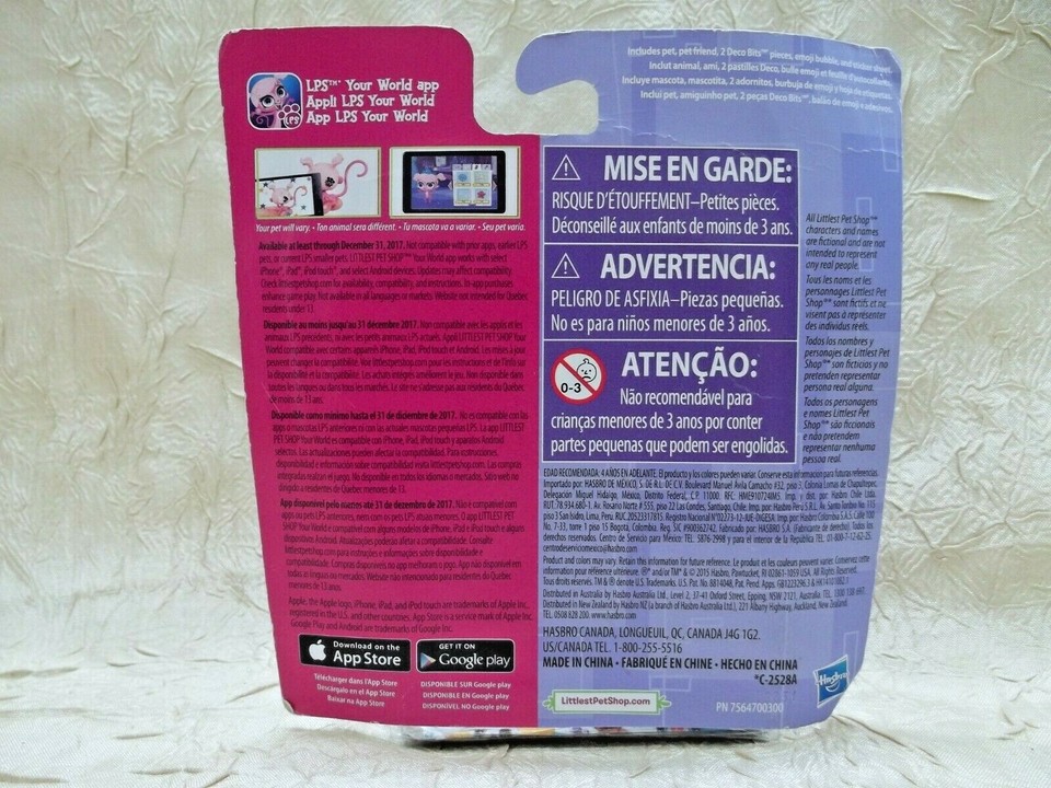 Littlest Pet Shop 135 Sulky MacWhiskers & 136 Chenille Chilla Pets in