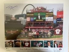 247400-tony-larussa-autographed-cardinals-number-retirement-16x20-beckett-coa