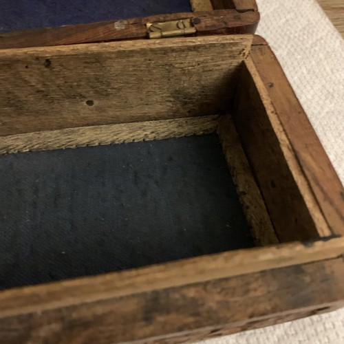 Portagioie vintage in legno intagliato a mano rettangolare foglia fiore design BELLISSIMO - Foto 18 di 19