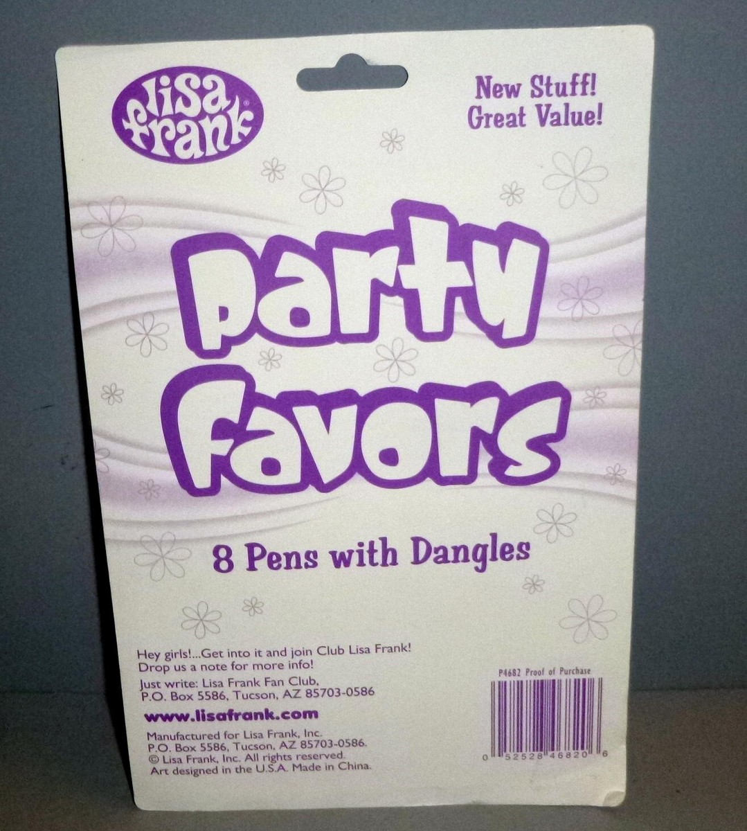 まる Rare Vintage LISA FRANK PARTY FAVORS 8 PENS With DANGLES Unused