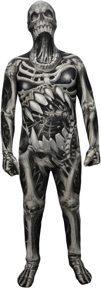 Niños Calavera y Huesos Morphsuit Disfraz Niños Esqueleto Monstruo Halloween Body Foto 2 de 4