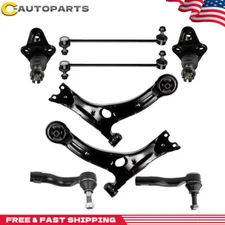8pc Front Lower Control Arm Outer Tie Rod Sway Bar for 2000 - 2005 Toyota Celica