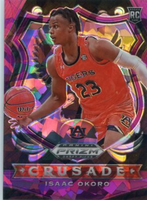 2020-21 Panini Prizm Draft Picks ISAAC OKORO RC CRUSADE #84 Purple Ice /149