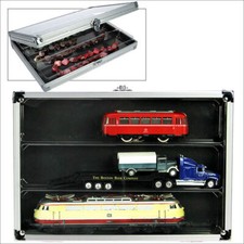 VETRINETTA IN ALLUMINIO COMPACT 3 SCOMPARTI PER MINERALI - CRISTALLI - FOSSILI