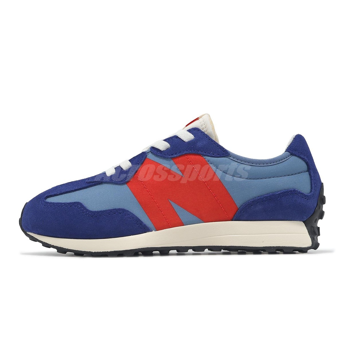 スニーカー New Balance NW327NAVY/REDキッズ New Balance 327 Wide NB Blue Red Black Kids Preschool Casual