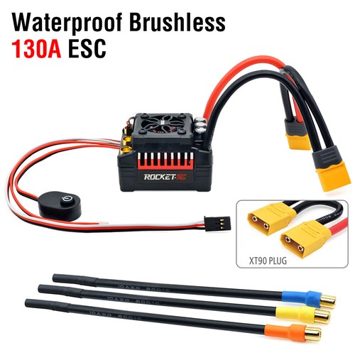 SURPASSHOBBY Rocket RC 130A ESC Brushless 160A ESC 4S for 1/7 1/8 RC Car Buggy - Picture 18 of 21