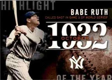 2015 Topps Series 1 Highlight of the Year Babe Ruth H-3 New York Yankees