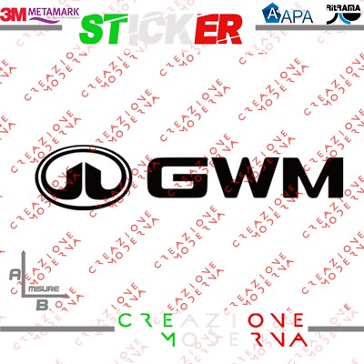 ADESIVO STICKER LOGO GWM MISURE PERSONALIZZATE | eBay