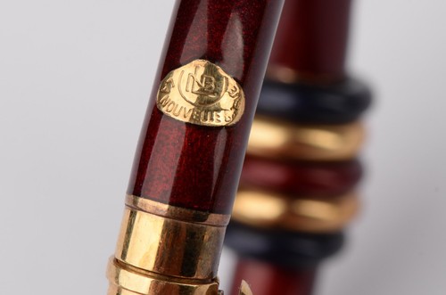 Bracciale La Nouvelle Bague in oro giallo 18 carati, argento sterling 925 e smalto rosso - Foto 15 di 19