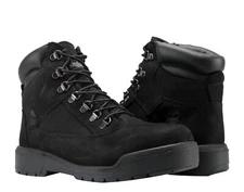 Timberland 6-Inch Waterproof Field Boot Black Nubuck Men's Boots A17KC