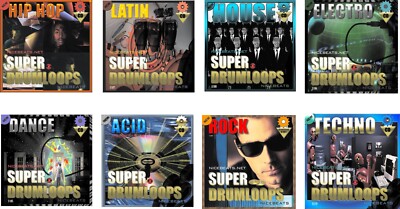 Nicebytes SUPER DRUM LOOPS (AppleLoops for GarageBand | Logic) 5 CDR 