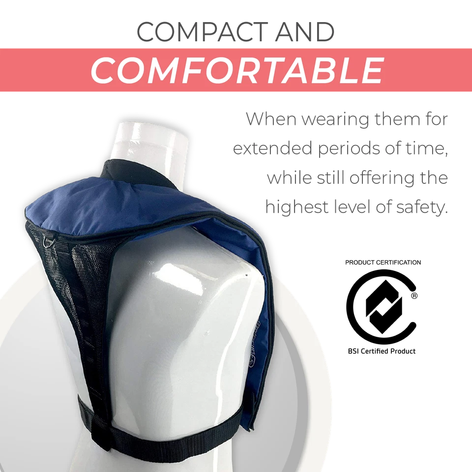 2pcs ADULT Inflatable Life Jacket PFD Type 1 Yoke Manual LifeJackets Level 150N - image 4 of 4