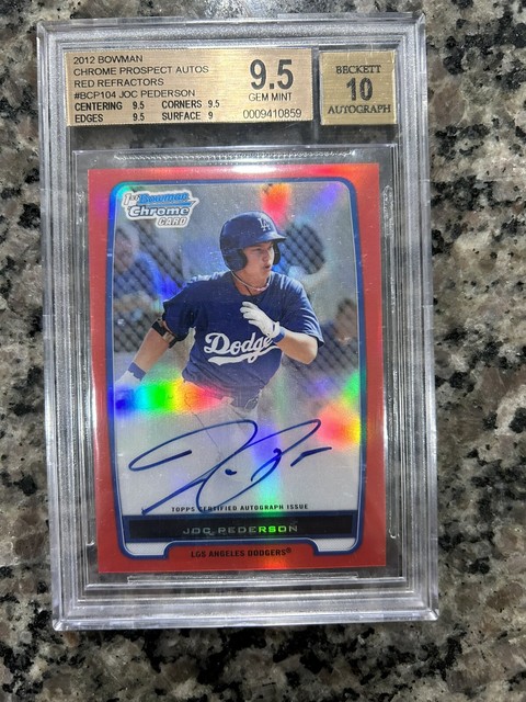2012 Bowman Chrome Joc Pederson 1st Bowman Red Refractor 2/5