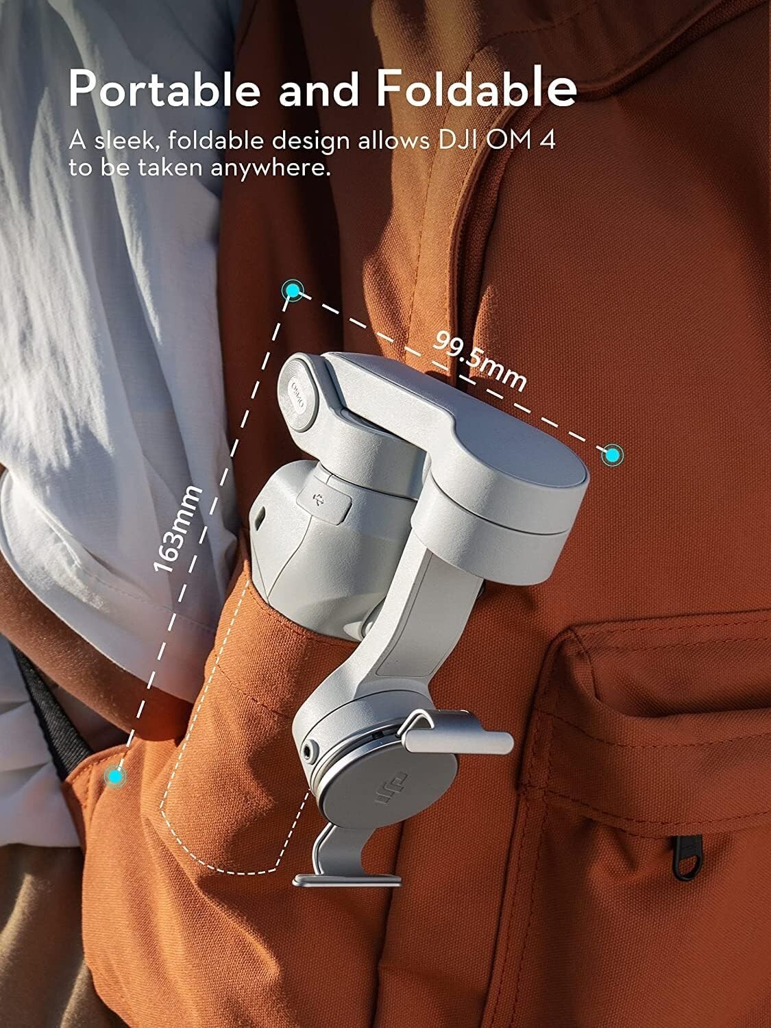 DJI OM4 - 3-Axis Smartphone Gimbal Stabilizer- Tripod, counterweight set incl.