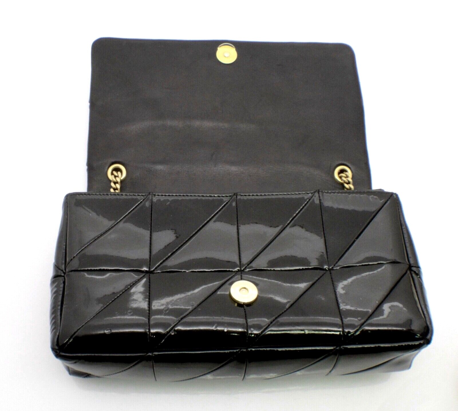 Borsa a tracolla Saint Laurent Jamie media trapuntata in pelle YSL pelle patinata nera