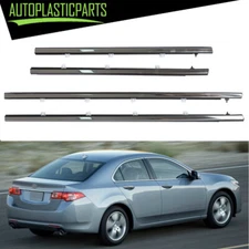 4Pcs Car Outside Window Moulding Weatherstrip Seal Belt For 2009-2014 Acura TSX