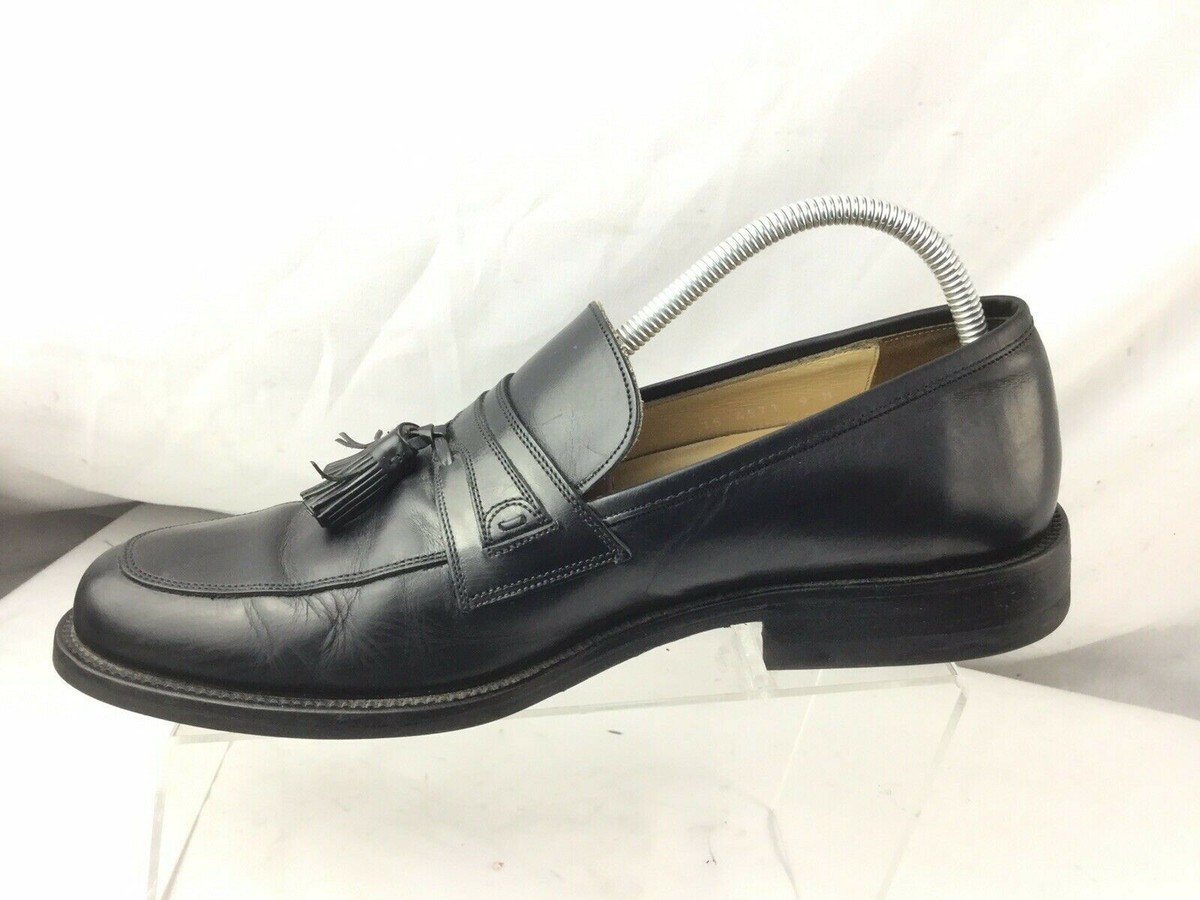 Johnston & Murphy 185$ XC4 Sz 11 M Signature Series Kiltie Tassel Loafer Italy Sz. 11M | Vintage JOHNSTON & MURPHY Blue Weave Stamped  main image 4