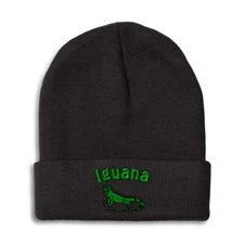 Beanies for Men Iguana Winter Hats for Women Acrylic Skull Cap 1 Size