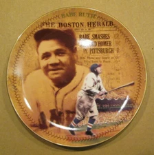 RARE BABE RUTH THE BRADFORD EXCHANGE #ed PLATE 10836A THE FINAL HOME RUN