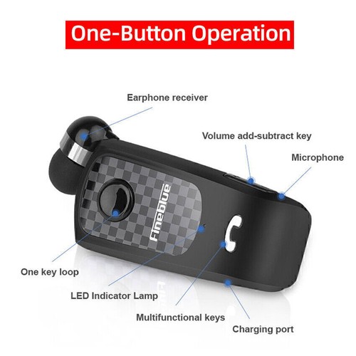 Fineblue F PLUS Bluetooth V4.1 Headphone Earphone Earbud Wireless Calls Business - Photo 5 sur 15