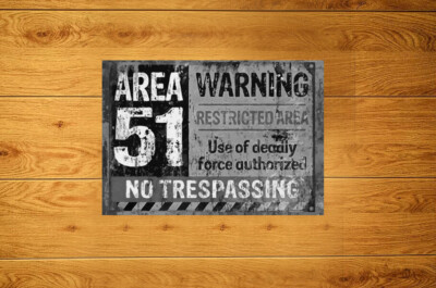 Area 51 No Access Warning Restricted Sign Symbol Sticker Packs (10-100 ...