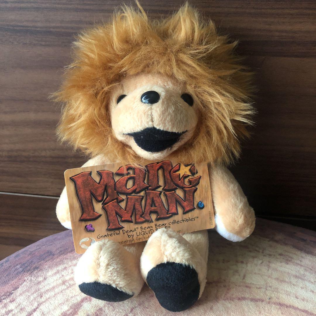 Grateful Dead Bean Bear White Lightning Mane Man Plush Toy