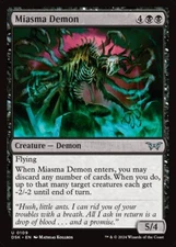 MTG Magic the Gathering Miasma Demon (109/469) Duskmourn House of Horror NM