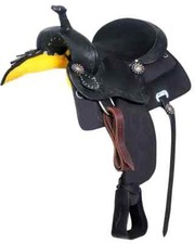 Premium Leather Western Barrel Racing Horse Saddle Tack Set Size 14" to 18"