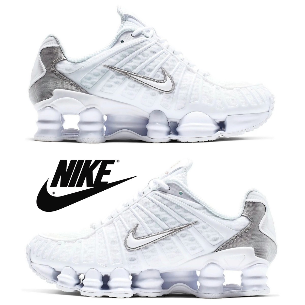 NIKE ☆ Shox TL Women’s White Chrome WMNS) Nike Shox TL 'White Chrome' HF1065-094