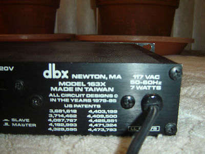 DBX 163X, Overeasy Compressor Limiter with Instrument Preamp