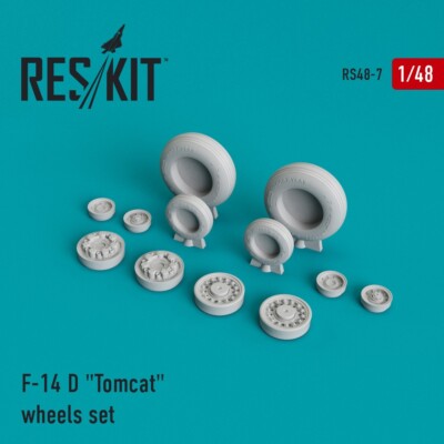 Grumman F-14 D ''Tomcat'' wheels set  (Resin Upgrade set) 1/48 ResKit RS48-0007