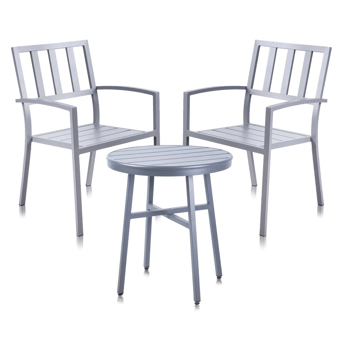 Alfresia Hagan aluminium bistro set with round table